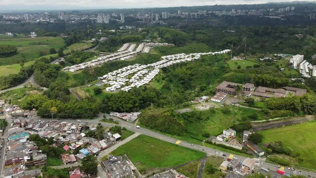 city ​​of calarca in the andes mountain range