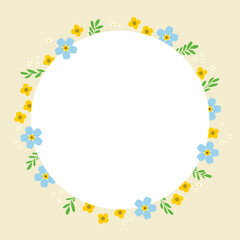Vector illustration of floral frame.