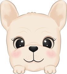 Cute French Bulldog Head