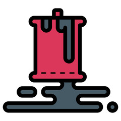 oil leaked pollution illustration