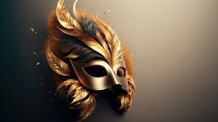 Beautiful mask for Venice carnaval. Generative AI