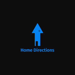 Arrow logo with house negative space.
