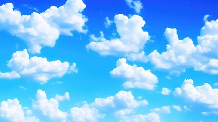 Obraz na płótnie Canvas White heap clouds in the blue sky.