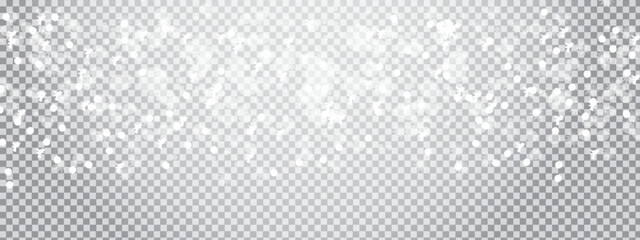 Abstract snowflakes on winter background from snowflakes blown white snowflakes flying in the air, Winter snow falling background with copy space. 