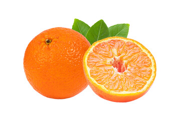 Mandarin, tangerine citrus fruit isolated on transparent png