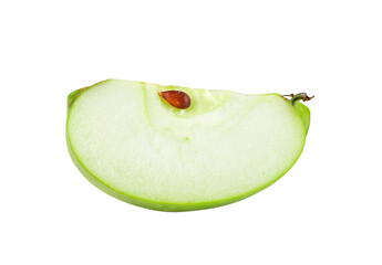 Green apple slice on transparent png