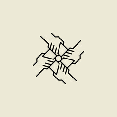 teamwork unity logo design with four hand concept vector illustration 4
