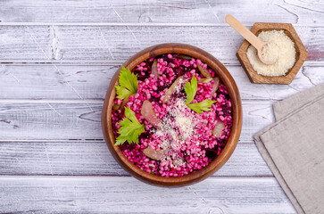 Pearl barley with vegetables
