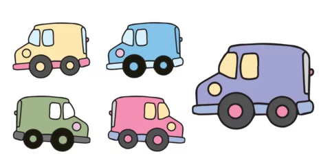 Papier peint Course de voitures Adorable transportation vector illustration design.  scrabook childreen books