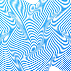 ILLUSTRATION ABSTRACT COLORFUL BLUE GRADIENT WAVY LINE PATTERN BACKGROUND. COVER DESIGN 