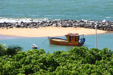 Barco de pescador em Olinda, Pernambuco
