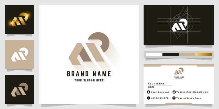 Letter MR or MP monogram logo