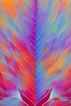 colorful background with feathers