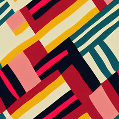Seamless pattern of abstract lines that is both vintage and modern. 