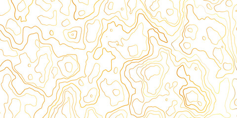 seamless pattern with golden topography contour lines