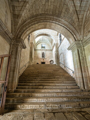 Interior of the monastery of Oseira at Ourense, Galicia, Spain. Monasterio de Santa Maria la Real...