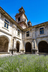 Fototapeta premium Courtyard of the monastery of Oseira at Ourense, Galicia, Spain. Monasterio de Santa Maria la Real de Oseira