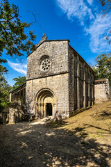 Fototapeta na wymiar The romanesque gothic monastery of Santo Estevo de Ribas de Sil at Nogueira de Ramuin, Galicia in Spain