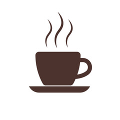 Coffee Cup Icon Symbol Vector Illustration Isolated on White Background