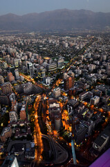 view of santiago oriente from sky costanera