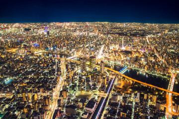 Obraz premium 東京 スカイツリーからの夜景