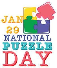 National Puzzle Day Banner Design