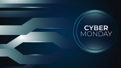 Cyber monday editable text effect suitable for cyber monday dark blue themed events.