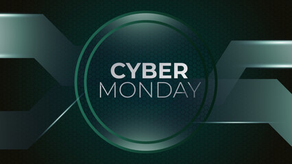 Cyber monday editable text effect suitable for cyber monday green themed events.
