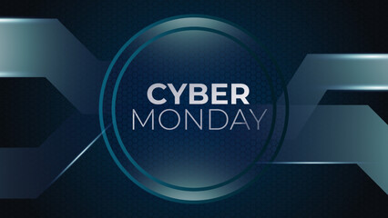 Cyber monday editable text effect suitable for cyber monday dark blue themed events.