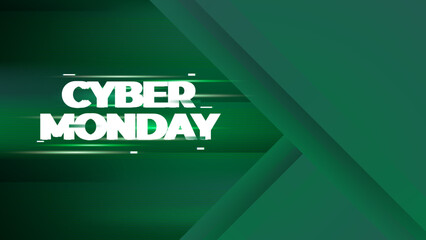 Naklejka premium Cyber monday editable text effect suitable for cyber monday green themed events.
