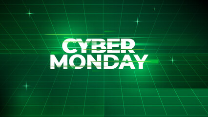 Cyber monday editable text effect suitable for cyber monday green themed events.