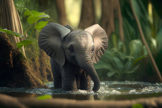 Cute Baby Elephant Stock Photos Images and Backgrounds for Free Download