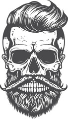 Fototapeta premium skull hipster