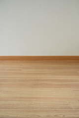 wooden floor and white wall, construction industry
