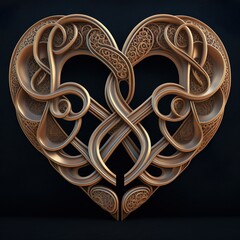 golden heart on the wall