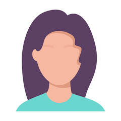 Portrait of a girl. Avatar for social networks. Vector illustration. 