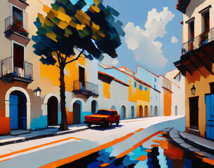 Spanish Alley oil painting 1