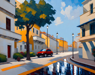 Spanish Alley oil painting 3