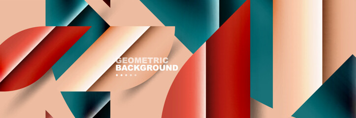 Abstract background with geometric shapes composition and light and shadow effects. Vector Illustrations For Wallpaper, Banner, Background, Card, Book Illustration, landing page