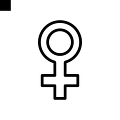 femenine icon line style vector