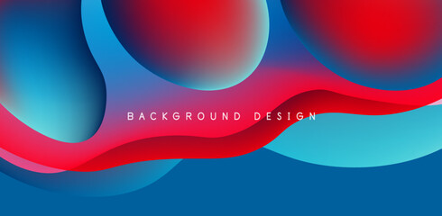Abstract background fluid bubbles and wave elements. Template for covers, templates, flyers, placards, brochures, banners