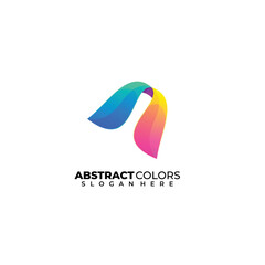 letter n abstract color design template illustration