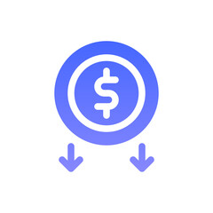 reduce flat gradient icon