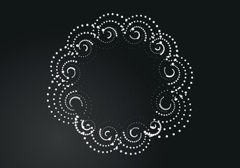 Abstract dots background poster with dynamic. technology network Vector illustration.