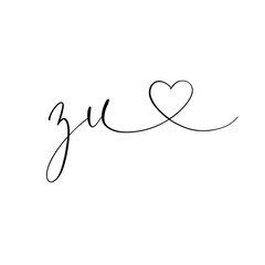 Initial wedding monogram logo template	