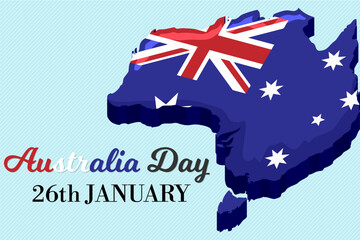 Happy Australia Day Background. January 26. Vector illustration.
