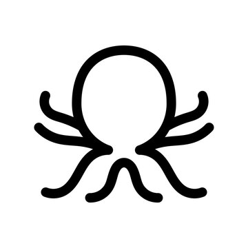 Simple And Clean Squid Vector Icon Illustration