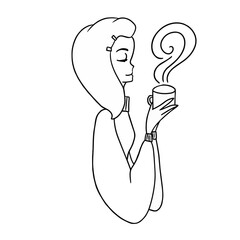 coffee drink illustration. Vector graphics