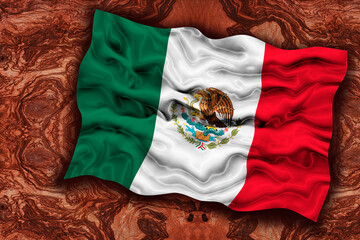 National flag  of Mexico. Background  with flag  of Mexico