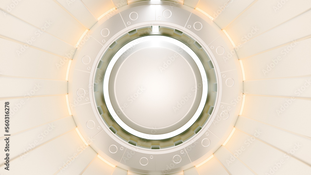 Poster technology abstract background. corridor or tunnel inside it resembles heat ray. can be used text in